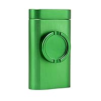 Fan-Ling Aluminum Stash Holder Magnetic Lid For Smell Proof,Portable Size,Special Grinder Design with Strong Magnetic Force (green)