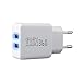 [3Pack]EU Travel Adapter Dual Port USBEuropean Wall Charger 2.1A 5V, iPhone SE/6 /6/6 Plus, iPad Air 2 / Pro / mini 3, Galaxy S7 / S7 Edge/S6 /S6Edge/Edge+,Note 5,LG G5[White]