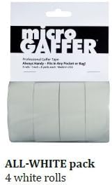 BarnDoor Lighting MicroGaffer (4) White Micro Gaffer Tape Rolls 1" x 8yds