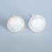 White Opal Stud Earrings 6mm Sterling Silver Opal Post