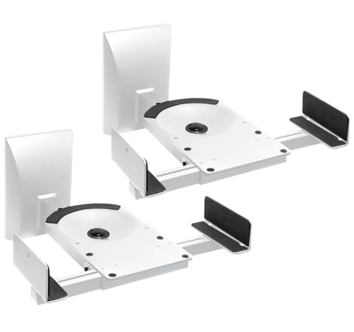 myWall Wall HB 5 WL Lautsprecher-Wandhalterung Drehbar, Neigbar Weiß 2St