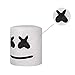 DJ Marshmello Mask Marshmello Helmet for Music Festival Halloween Mask Props Full Head Mask Halloween Costumes Cosplay Mask White