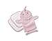 Baby Aspen Tubtime Tagalongs Shark Bath Mitt & Washcloths (Pink)