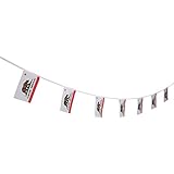 California State Bunting Flag Banner -- 100 Feet--NEW CA REPUBLIC Banner- - Polyester materials Fade Resistant Weather Resistant- Double sided printing-Indoor/Outdoor Used