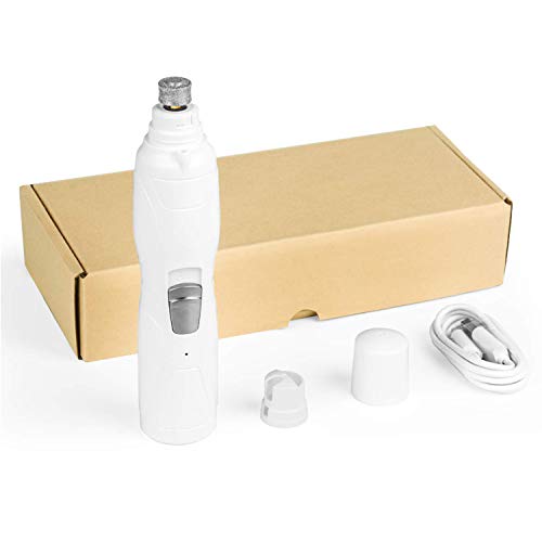WWVVPET Pet Nail Grinder,[2019 Upgraded] More Powerful & Quiet Low Vibration Dog Nail Clipper,Electric Nail Trimmer, Painless Cat Paw Claw Care,Rechargeable Grooming Smoothing Tool ([2019 Upgraded])