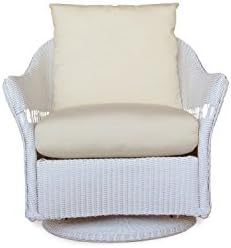 Lloyd Flanders 72291-001-237 Freeport Collection Swivel Lounge Glider in White Loom Finish, Bellamy Tangelo