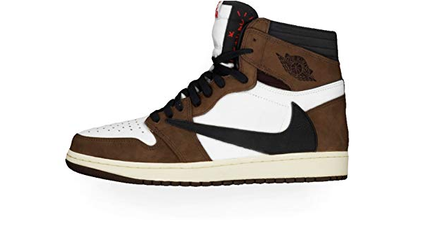 NLKE Travis Scott x Air Jordan 1 High OG TS SP Barb Dark Brown (43EU,high):  Buy Online at Best Price in UAE - Amazon.ae