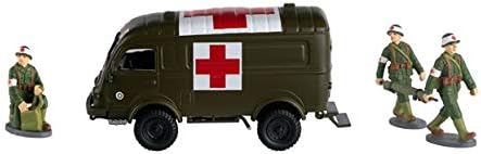 OPO 10 Renault R2087 Military Ambulance Toy Vehicle with 3 Nurses of the French Army of the Algerian War 1:43 Scale