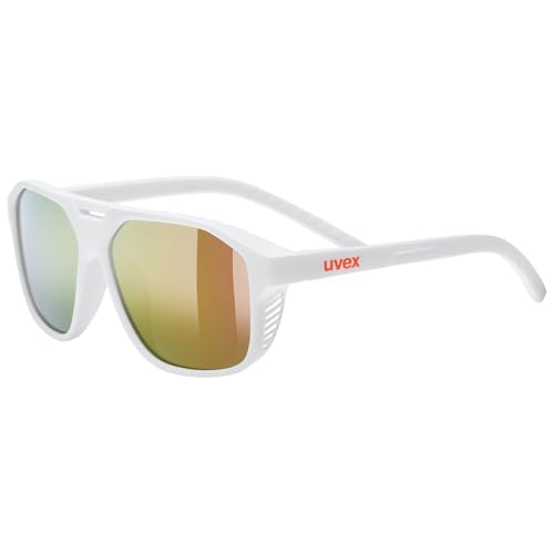 Uvex cosmic - sports glasses for kids - 100% UVA-, B, C protection - contrast enhancing - white matt/mir.red - one size