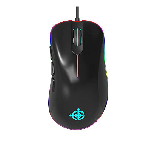Gaming Mouse RGB Wired Mice[12400 DPI] [6 Programmable Button]-[RGB Streamer Lighting]Ergonomic Game USB Computer Mice -3327 Optical-8 Buttons MG10 For Windows 7/8/10/XP Linux