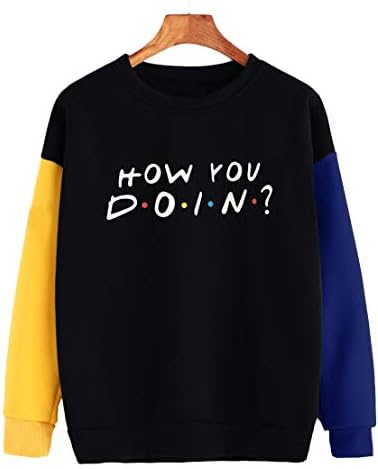 Moschifia Women's Long Sleeve Sweatshirt Letter Print Lightweight Pullover Tshirt Tops