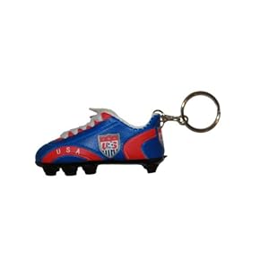 USA Blue Red Soccer Shoe Cleat Keychain . .. New