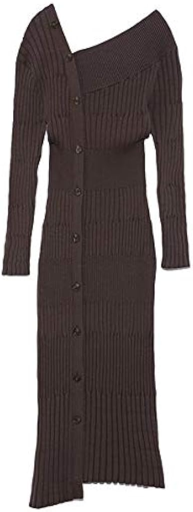 Amazon Co Jp スナイデル アシンメトリーボタンニットワンピ Swno レディース Cgry 日本 F Free サイズ 服 ファッション小物