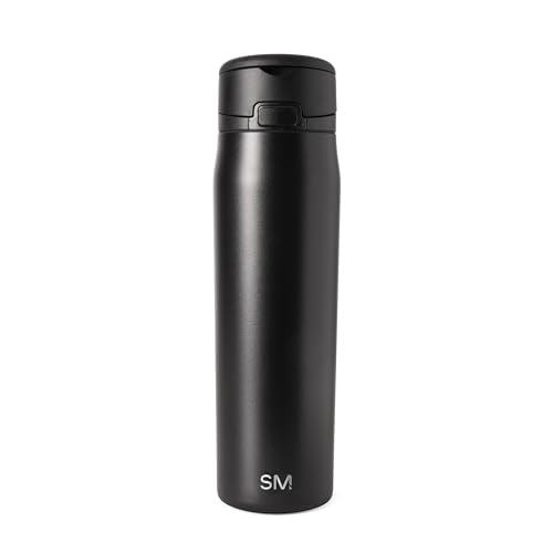 Simple Modern Mesa Loop Water Bottle with Straw | Insulated Stainless Steel Bottles Compatible with Cup Holders for Travel, Sports and School| 990ml | Midnight Black