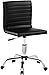 Amazon Basics Modern, Low-Back, Adjustable, Swivel, Armless Office Task Desk Chair with Casters, Black
