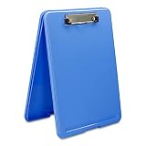 Clipboard with Storage Blue Plastic Storage Clipboard Form Holder Binder with High Capacity Clip Posse Box-13x9x1 inches Plastic Clipboard for Office Business Professionals Stationer (Blue)
