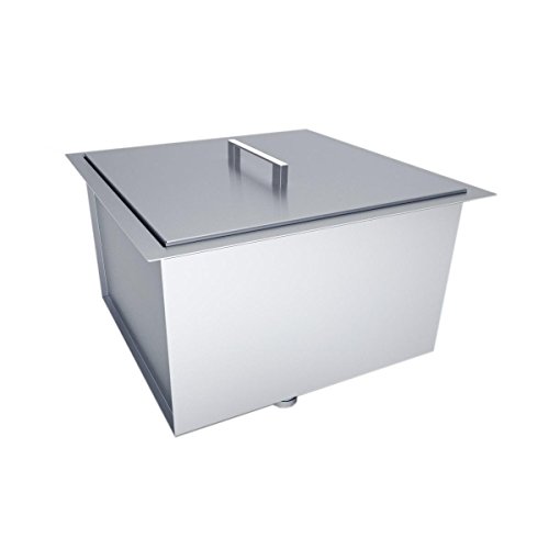 SUNSTONE B-SK20 Over/Under Height Single Basin Sink with Cover, 20" x 12", Stainless Steel