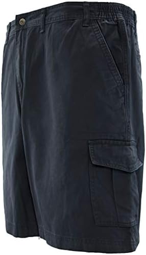 Full Blue Big Men's Cargo Shorts with Expandable Waist
