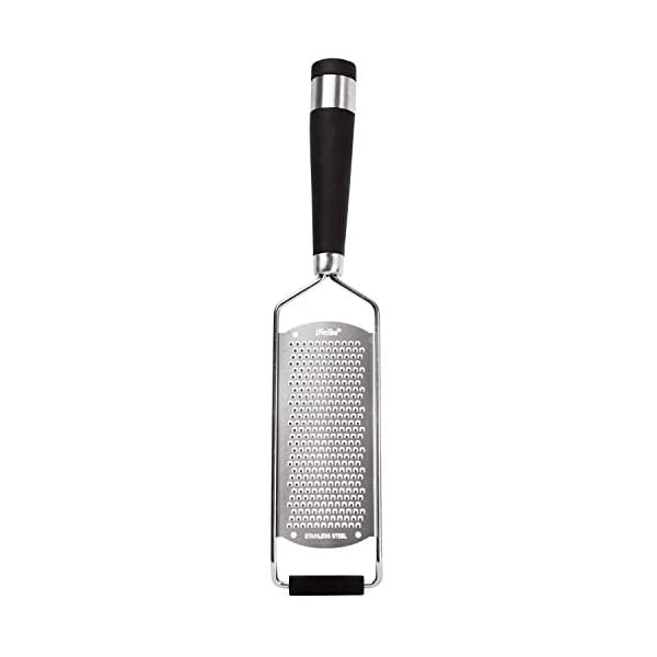 iNeibo Kitchen Cheese Grater & Lemon Zester - Sharp 18/8 Stainless Steel Blade - Ergonomic TPR Handle - Easy to Grate Or…