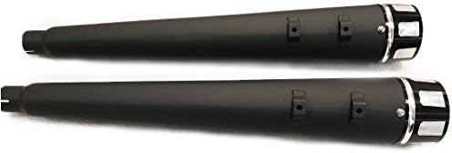 VBROS 4" Black Slip-On Harley Exhaust Pipes For 1995-2016 HARLEY ROAD KING ELECTRA GLIDE STREET GLIDE ROAD GLIDE ULTRA CLASSIC (BLACK)