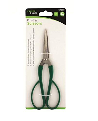 Stainless Steel Pruning Scissors with Pointed Blades| Trim Plants, Herbs and Flowers