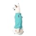 Gooby Fleece Vest Dog Sweater - Turquoise, Large - Warm Pullover Fleece Dog Jacket with O-Ring Leash for Small to Medium Dogs