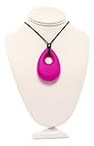 BPA Free Silicone Teething Necklace (Teardrop) (Magenta)