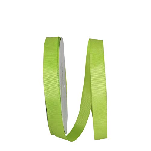 Reliant Ribbon Grosgrain Allure Ribbon, 7/8 Inch X 100 Yards, Apple Green