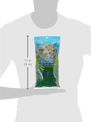 Perler Beads 80-11086 6000 Beads, Dark Green