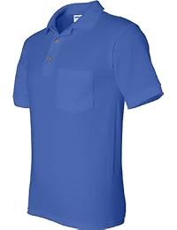 Gildan playera cuello polo con mezcla de tela 50 50, bolsillo, 5.6 onzas
