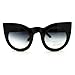Oversized Round Cateye Sunglasses Womens Vintage Retro Eyewear Black