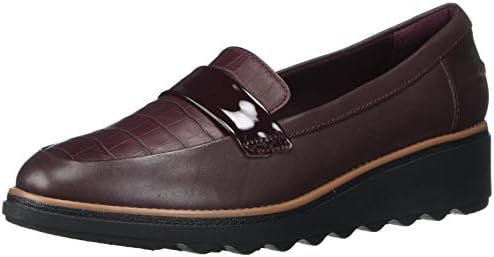 Clarks Sharon Gracie – Mocassino Donna In Pelle E Pelle Scamosciata, Tacco 4 Cm
