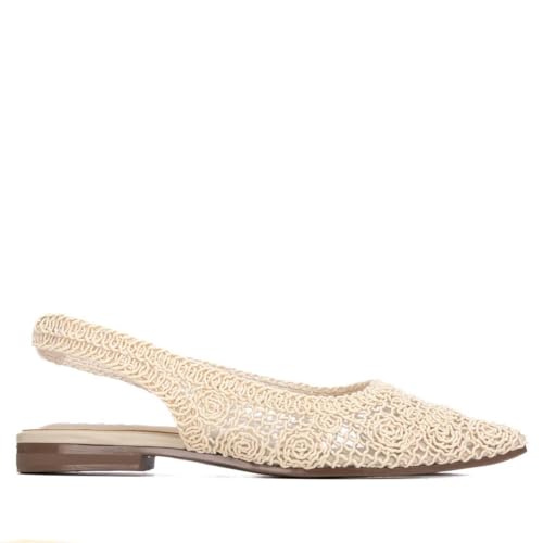 - Ballerines Femme Beige - Chaussures Confortables et polyvalentes - Mode décontractée - Modèle 14512401 (Taille40)