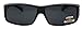 Polarized Wear Over Sunglasses Square Fit Over Glare Blocking Over Prescription Glasses (Black, 65)