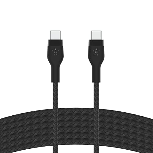 Belkin BoostCharge Pro Flex geflochtenes USB-C/USB-C-Ladekabel, USB-IF-zertifiziert zum Schnellladen mit Power Delivery PD, iPhone 16, iPhone 15, Gala