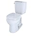 TOTO EntradaTM Two-Piece Round 1.28 GPF Universal Height Toilet, Cotton White - CST243EF#01