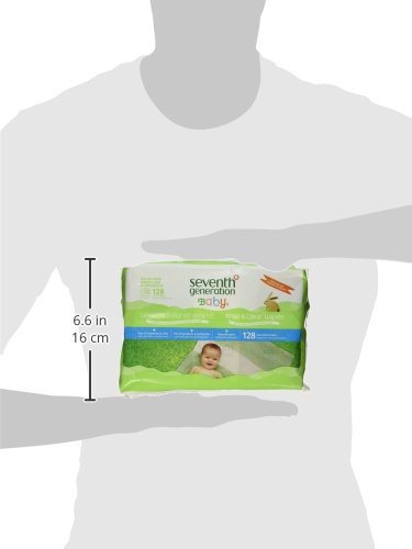 Seventh Generation Thick & Strong Free and Clear Baby Wipes Refill Pack, 128 Count (Packaging May Vary)