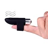 Buyeverything Finger Vibrant Toy for Couple - Black Silicone Wonderful Finger Massager Stimulation Vibrating Waterproof Body Massager Toys