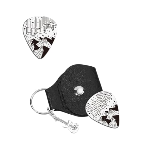 UNICRAFTALE 1Pcs Personalized Guitar Pick Keychain Mountain… at Amazon