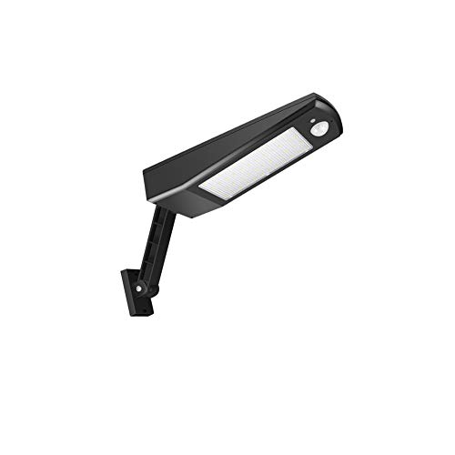 LED Street Lights, LED Security Lights Outdoor Motion Sensor, AIMENGTE Solar Powered LED Landscape Light Wall Lamp IP65 Waterproof, 900lm 48LEDs. (Black Shell, White)