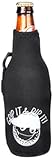 Hat Trick Openers Bottle Cooly Combo with Attached Grip It and Rip It Logo and Magnetic Ball Marker, Black Neoprene