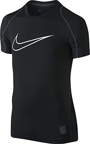 Nike pro big kids  (boys ) short sleeve training top, b…