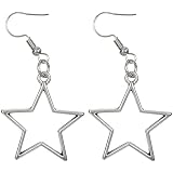 Star Shape Earrings for Women, Silver