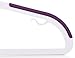 Popular Design Products 10 pc Premium Quality Easy-On Clothes Hangers - White with Purple Non-Slip Pads - Space Saving Thin Profile - for Shirts, Pants, Blouses, Scarves – Strong Enough for Coats