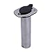 2Pcs Boat Stainless Steel Fishing Rod Holder Flush Mount 90 Degree with PVC Cap,Inner Tube and Gasket for Marine Boat Yacht