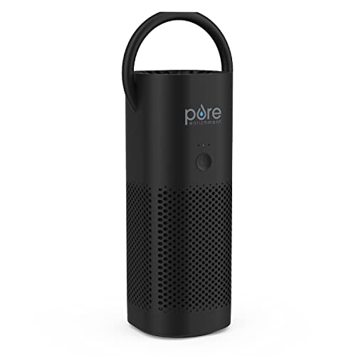 Pure Enrichment PureZone Mini Portable Air Purifier - Cordless True HEPA Filter Cleans Air & Eliminates 99.97% of Dust, Odors, & Allergens Close to You - Cars, School, & Office