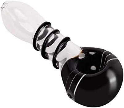 Ailycos Newest Portable-Pipe, 4.1 Inch Handmade Art Collection Unbreakable Glass Tube for Man Women Boys Girls Gift (Dark Night Black)