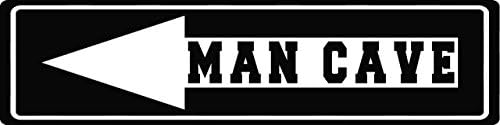 Man Cave one way street sign looking vinyl decal man cave garage signage wall art