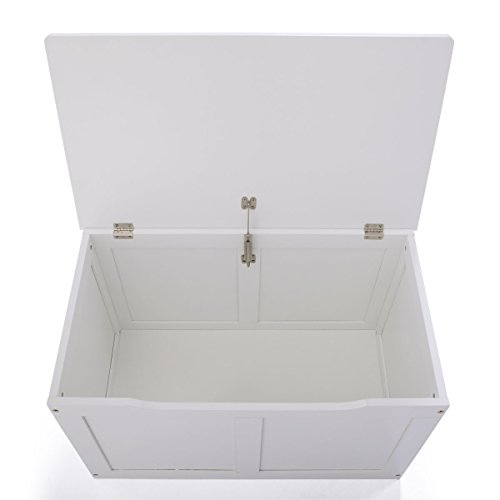 Wooden Toy Box Storage Chest Kids Bench Organizer Furniture White Bin Playroom