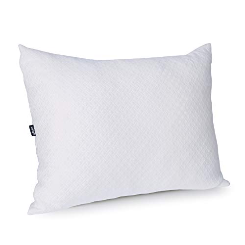 HIFORT Shredded Memory Foam Cooling Pillow - Queen Bed Pillows for Sleeping with Hypoallergenic Removable Bamb
